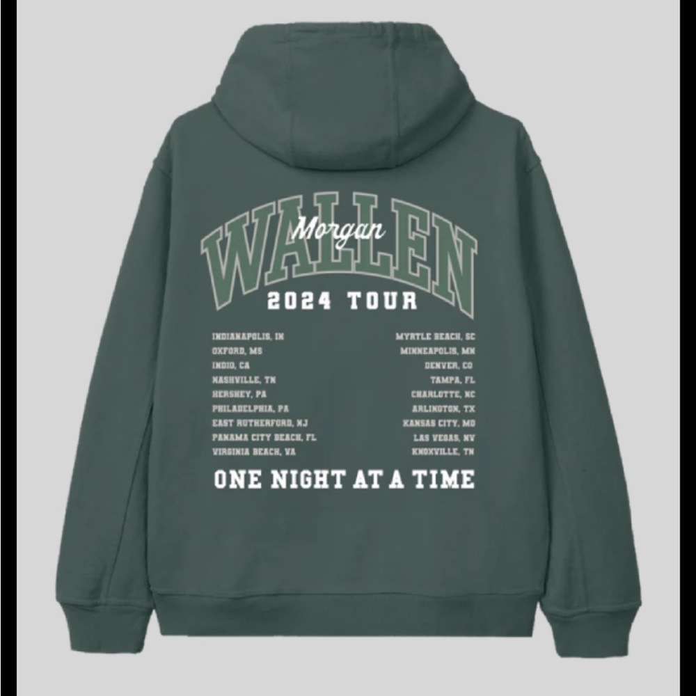 Wallen Tour Dark Green Hoodie - Picture 4 of 4
